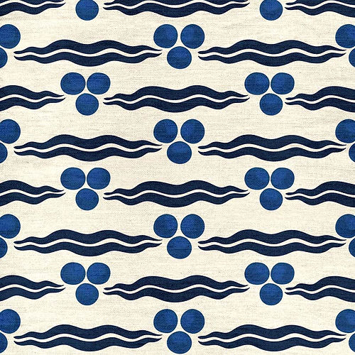 Chintamani - Cream & Navy