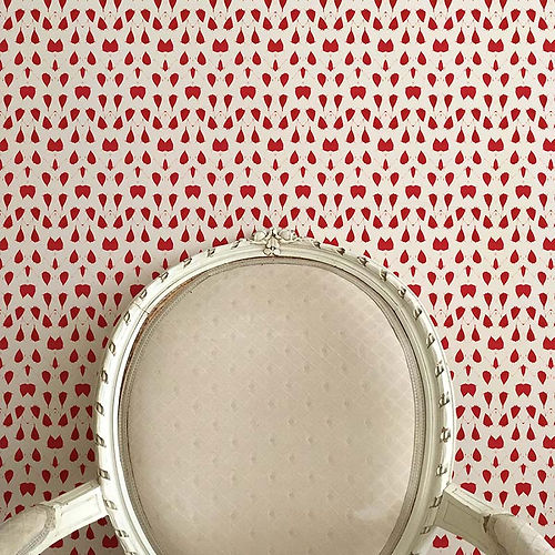 Porcelain Wings Wallpaper - Red
