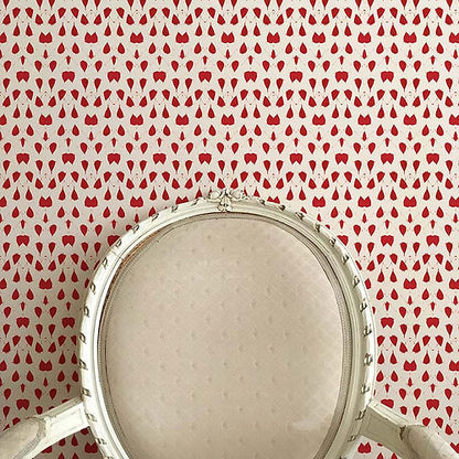 Porcelain Wings Wallpaper - Red