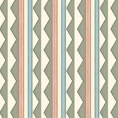 Bloomsbury Stripes Wallpaper - Autumn Green