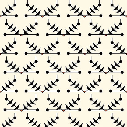 Atomic Trellis Wallpaper - Black