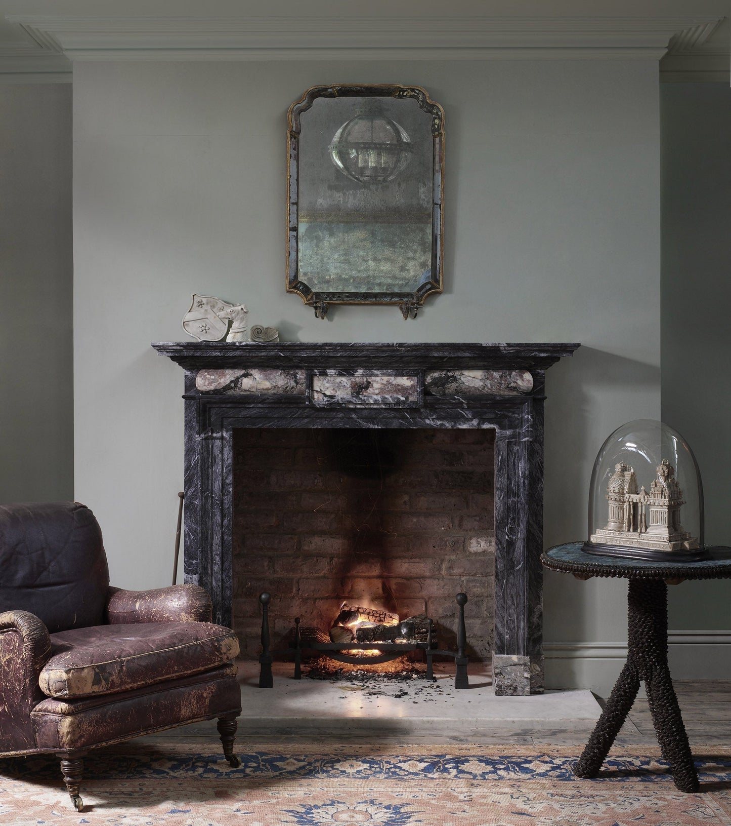 Argyll Chimneypiece in Carnico and Italian Breche