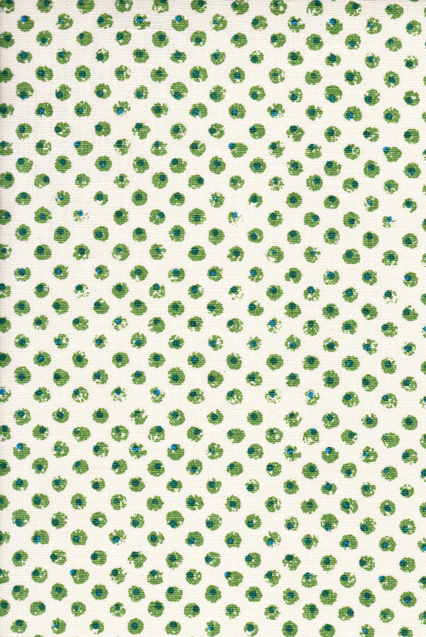 Caspian - Granny Apple/Sapphire on Ecru Linen