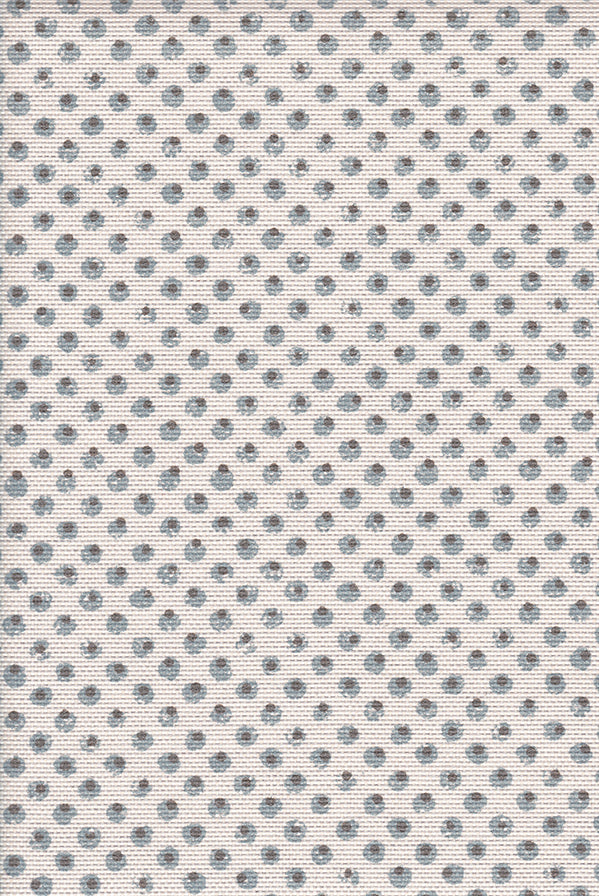 Caspian - Slate Blue/Dovecote on Oatmeal Linen/Cotton