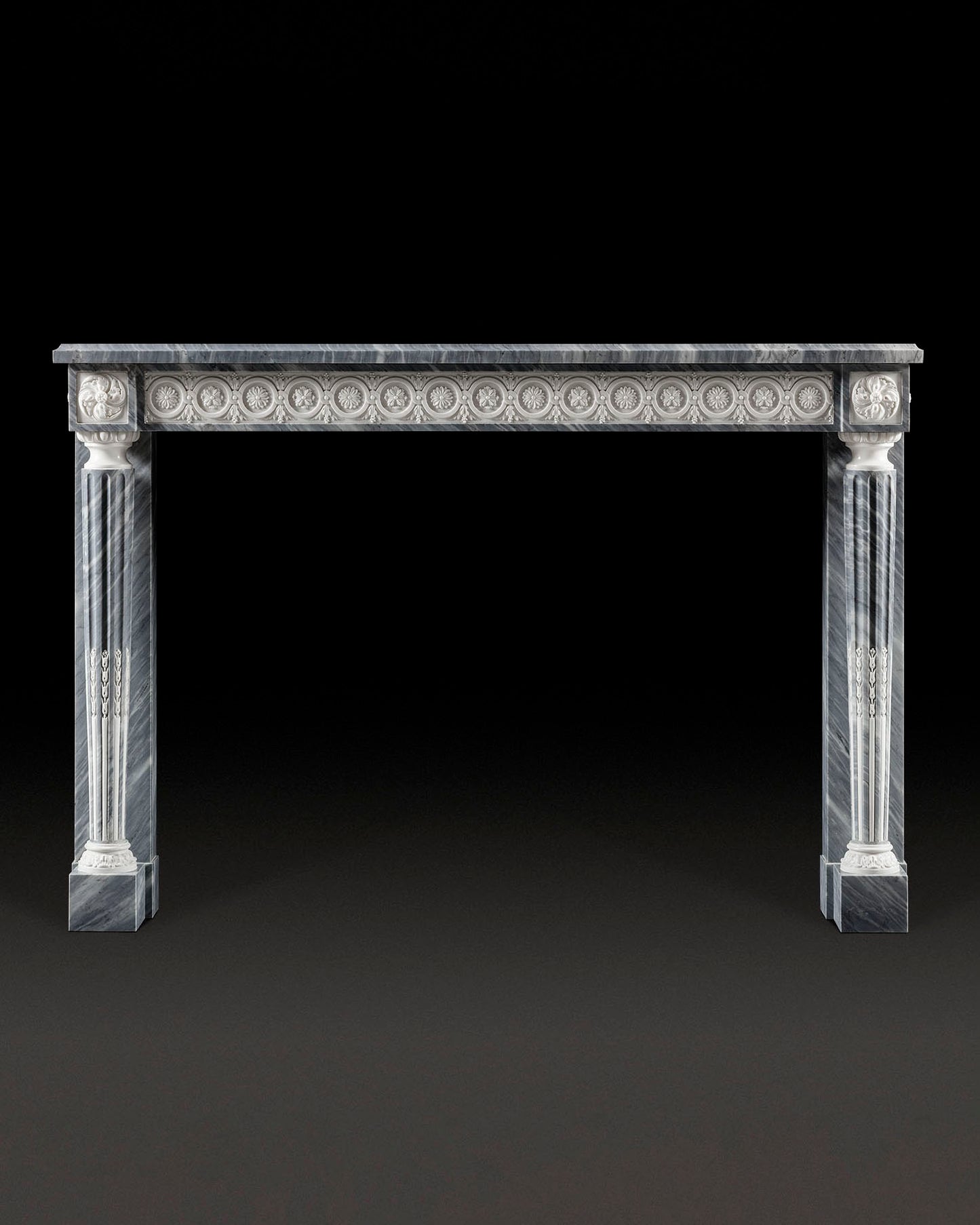 Daumet Chimneypiece - Bardiglio Marble