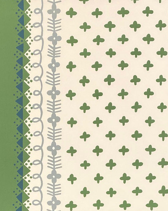 Directoire Stripe Wallpaper - Dark Green