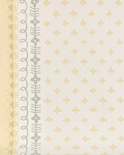 Directoire Stripe Wallpaper - Gold and Gray