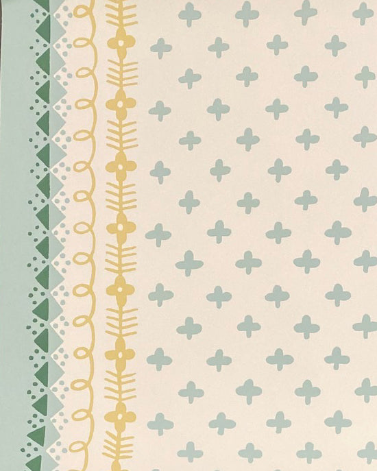 Directoire Stripe Wallpaper - Green and Gold