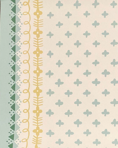 Directoire Stripe Wallpaper - Green and Gold