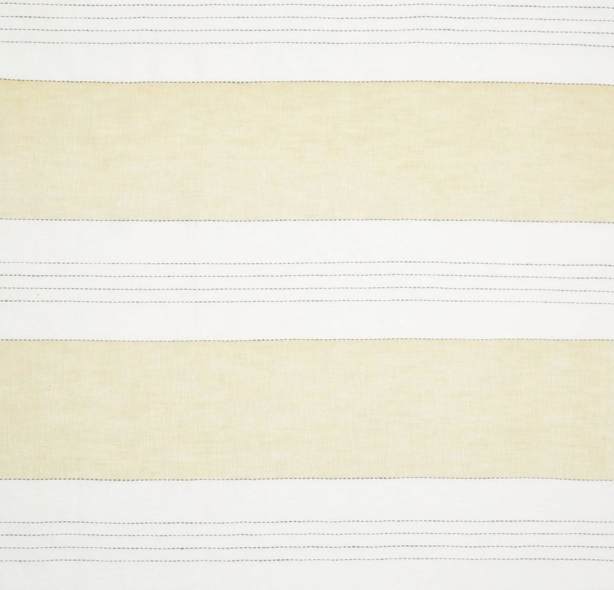 Broad Stripe Linen (Horizontal stripes) - Primrose / White