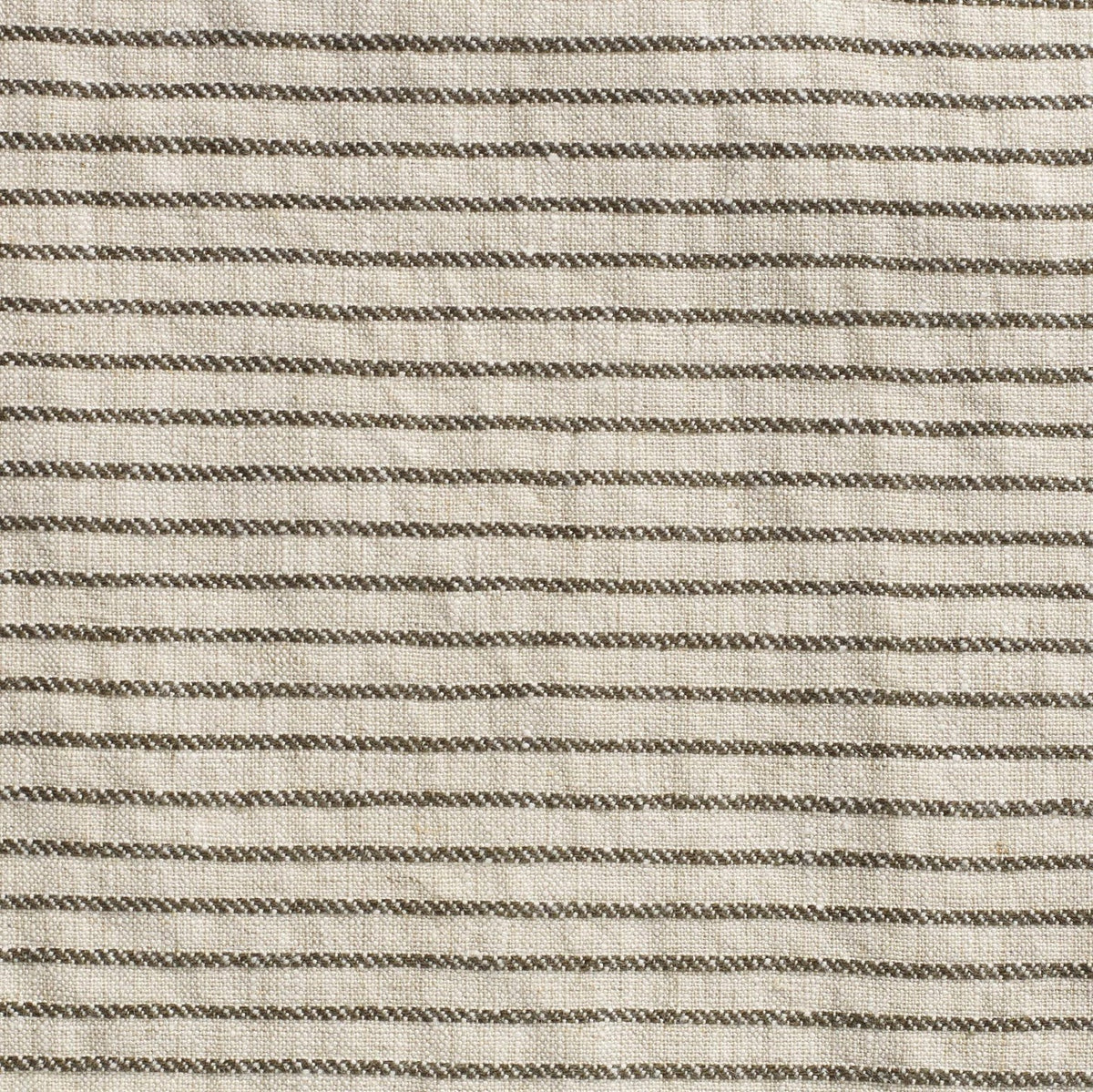 Textured Stripe Linen (Horizontal stripes) - Charcoal / Natural