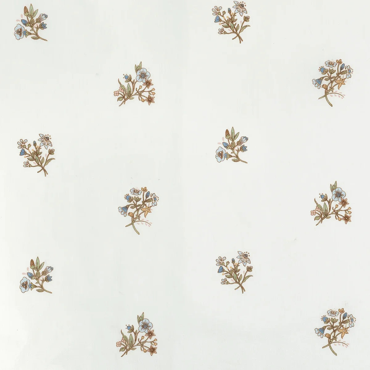 Flax & Field Posy Printed Linen Voile - Multi / Oyster