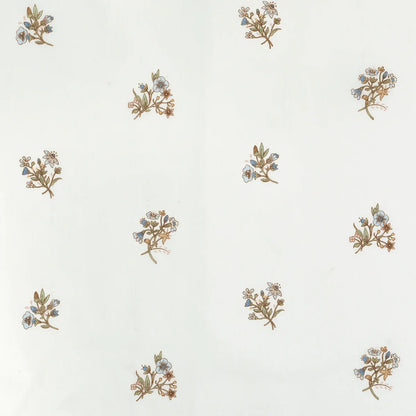 Flax & Field Posy Printed Linen Voile - Multi / Oyster