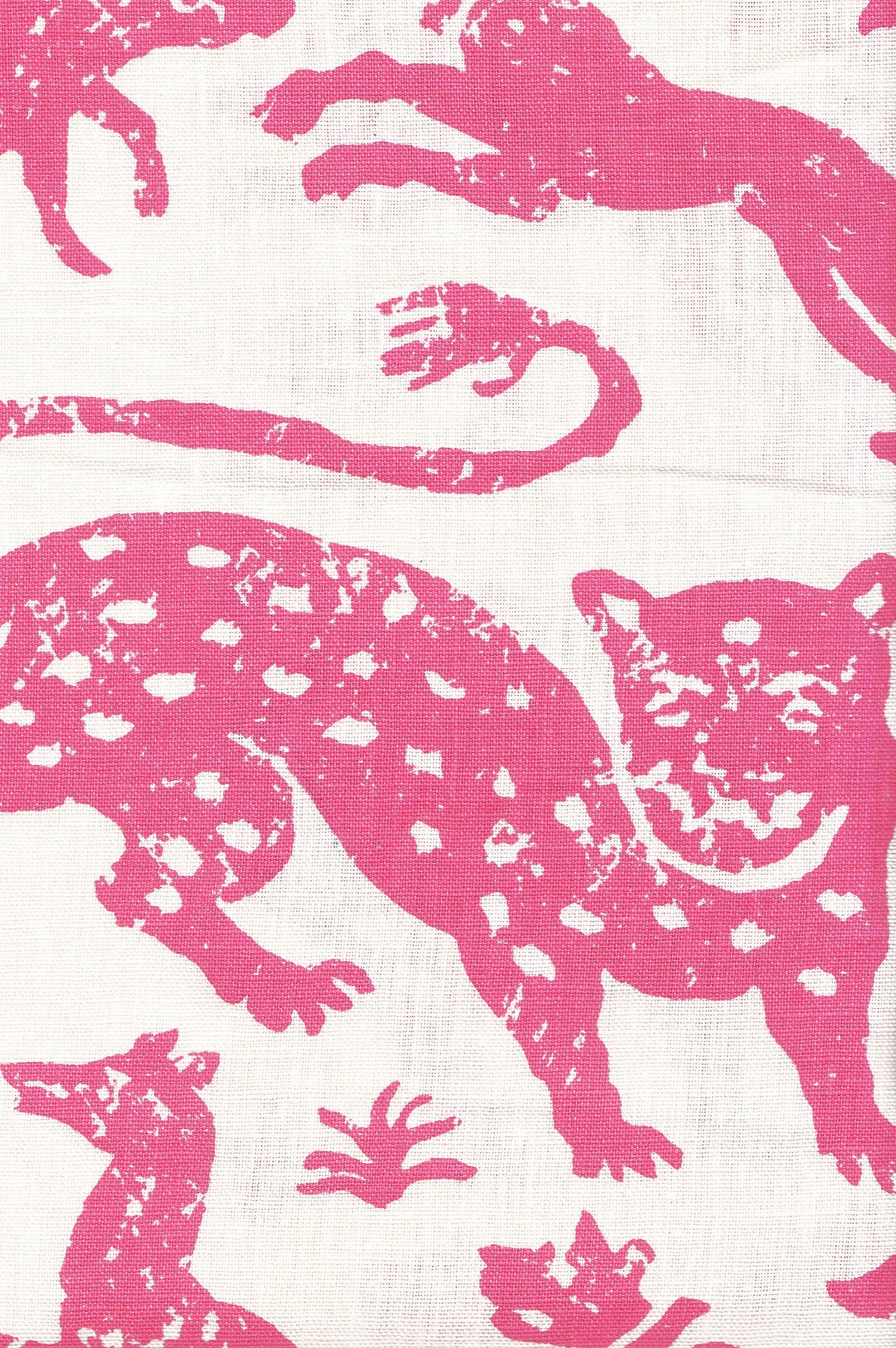 Escorial - Geranium on Ecru Linen