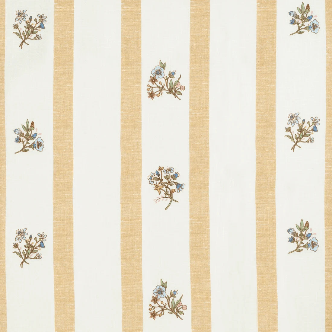 Flax and Field Posy Stripe - Ochre / Oyster