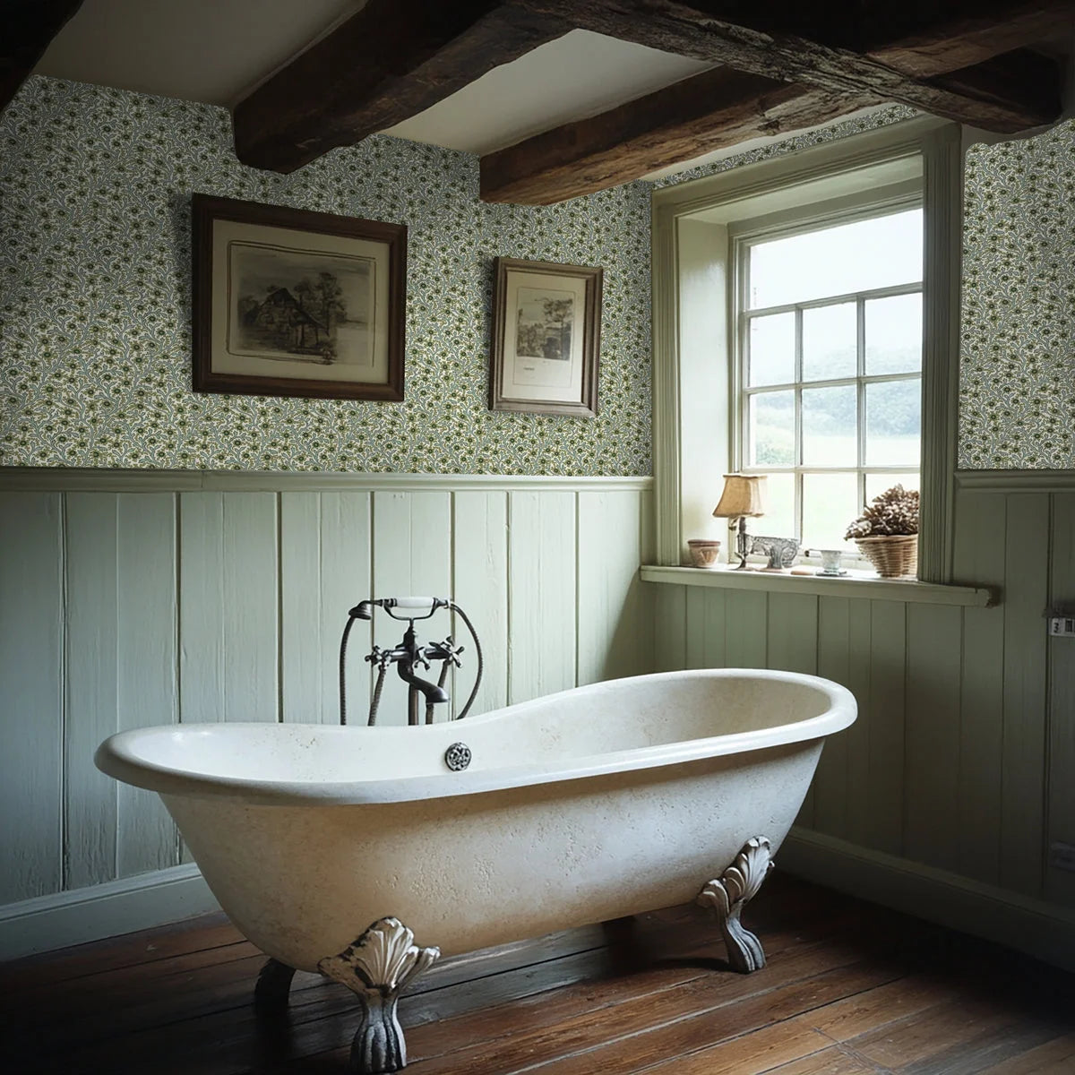 Hedgerow Wallpaper - Thicket Sage