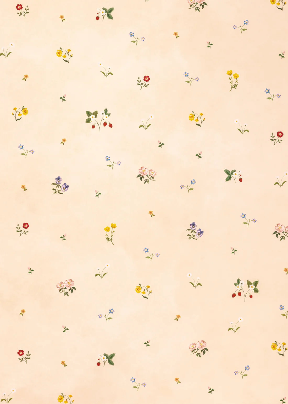 Herbarium Ditsy Wallpaper - Blush