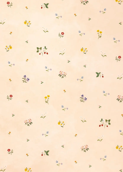 Herbarium Ditsy Wallpaper - Blush