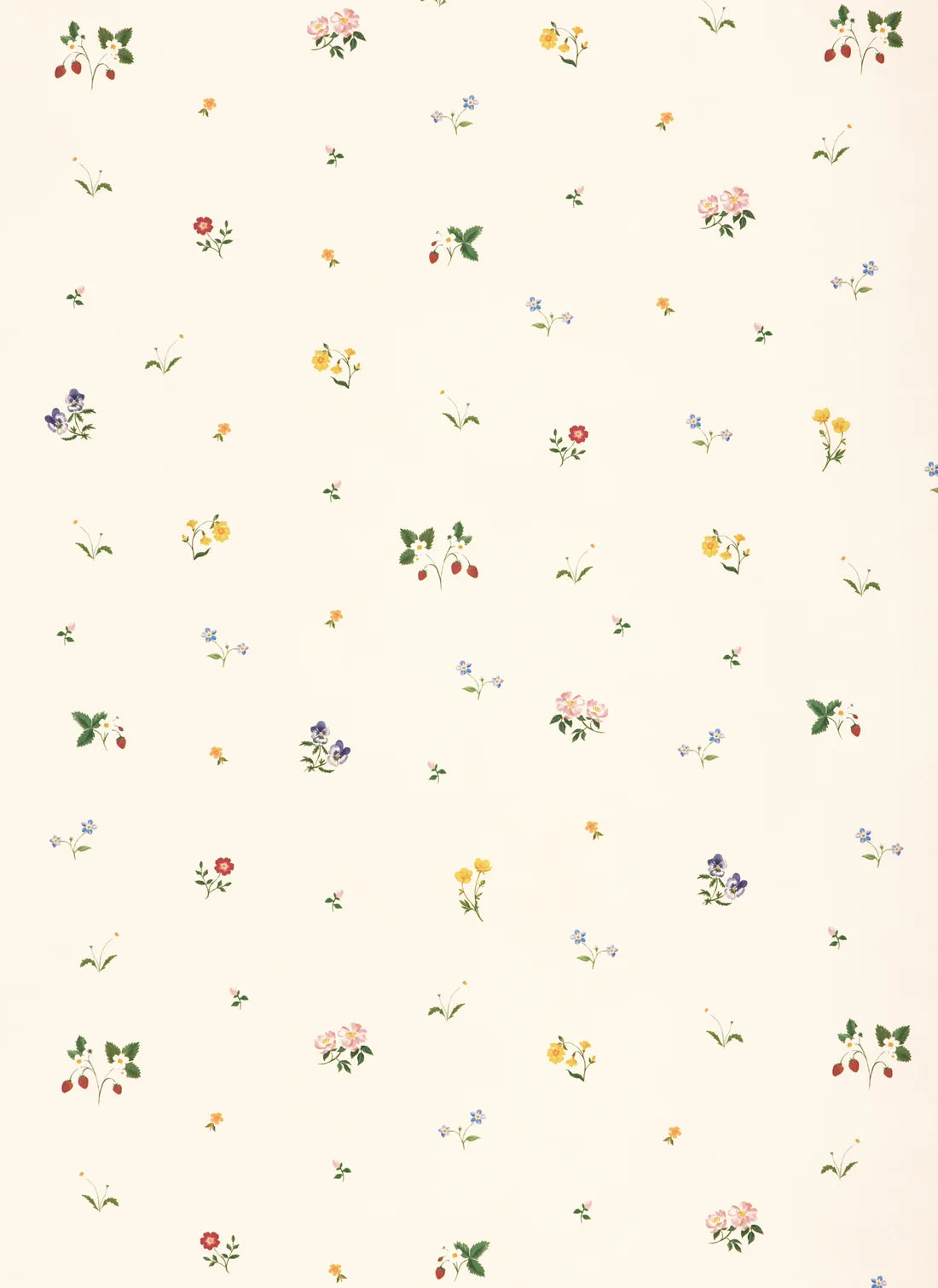 Herbarium Ditsy Wallpaper - Ivory