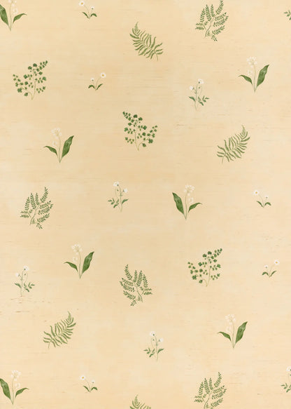 Herbarium Forest Grasscloth Wallpaper - Blush