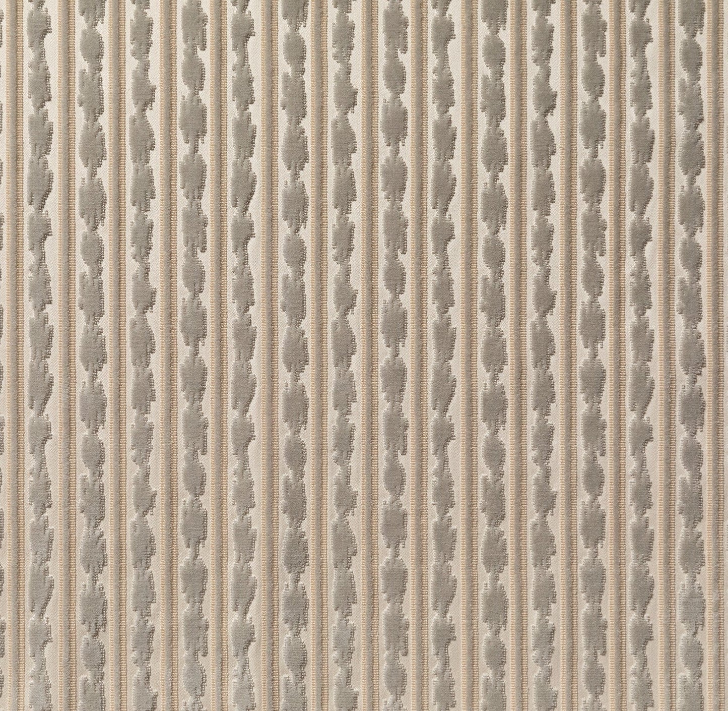 Ikat Stripe - Silver/Almond