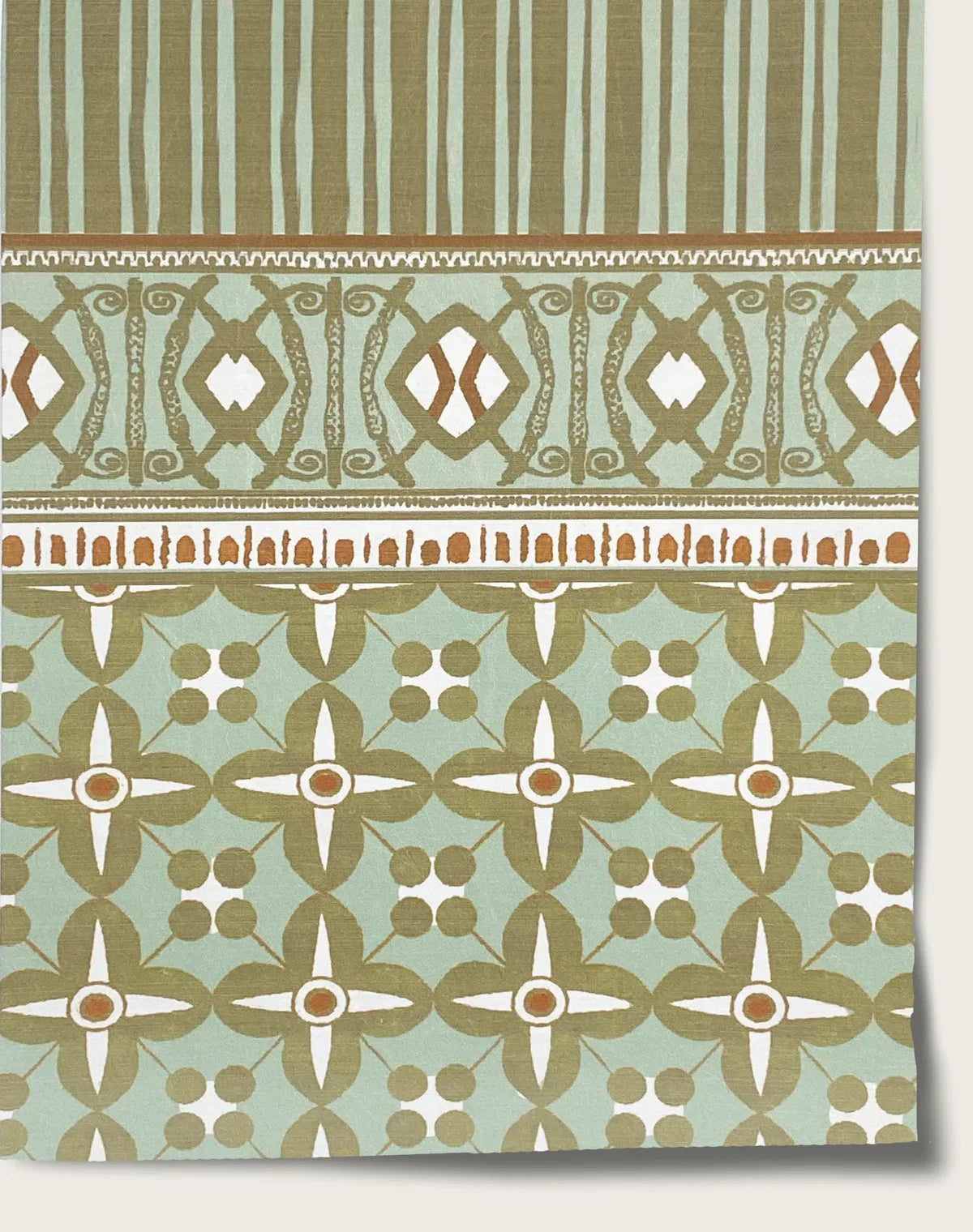 Button Frieze Wallpaper - Heirloom Green