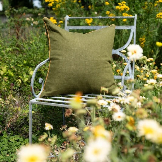 Light Weight Plain Linen - Botanical Green