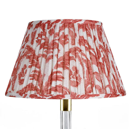 16 Inch Round Gathered Bedwyn Lampshade - Red Marlborough