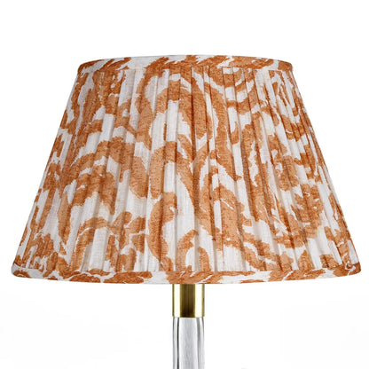 16 Inch Round Gathered Bedwyn Lampshade - Orange Marlborough