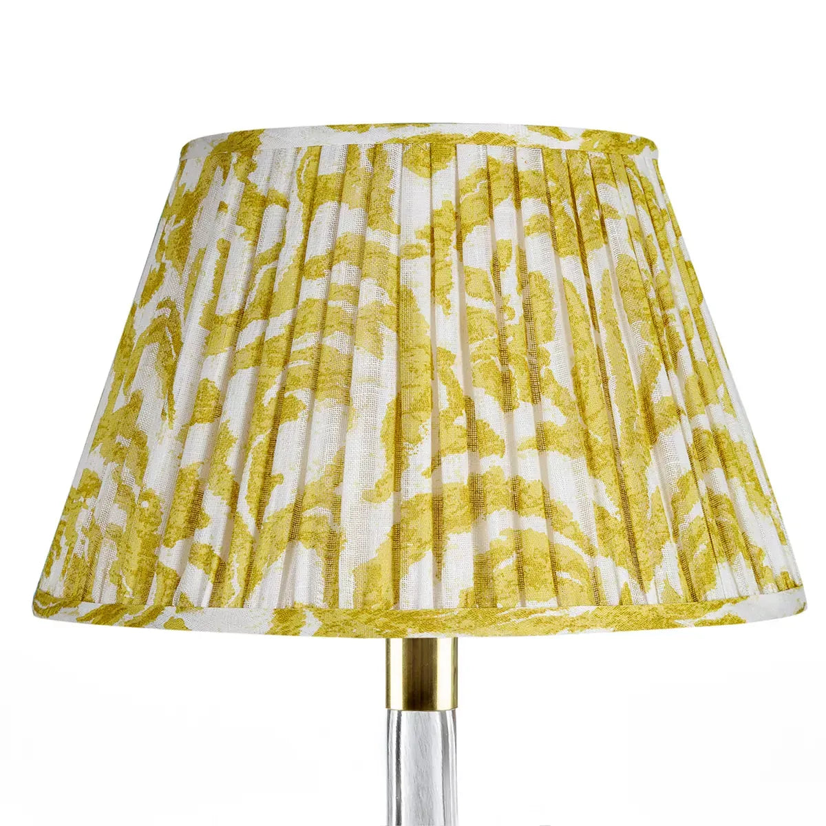16 Inch Round Gathered Bedwyn Lampshade - Yellow Marlborough