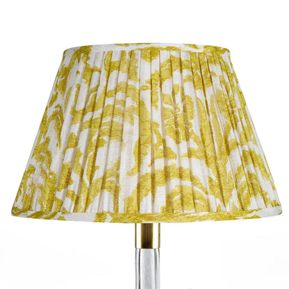 16 Inch Round Gathered Bedwyn Lampshade - Yellow Marlborough