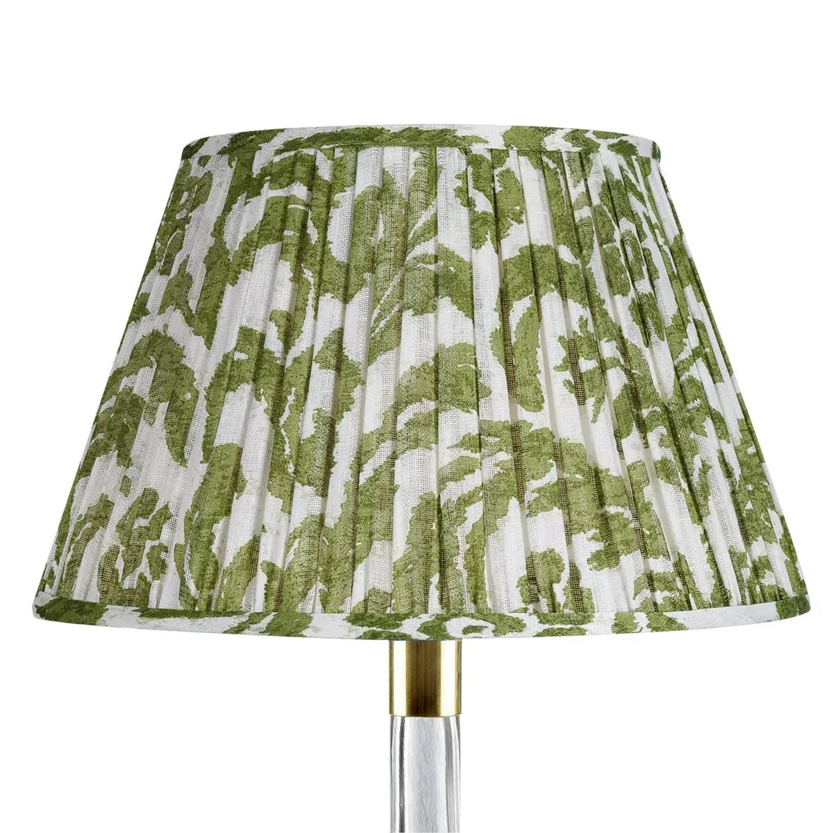 16 Inch Round Gathered Bedwyn Lampshade - Green Marlborough