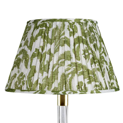 16 Inch Round Gathered Bedwyn Lampshade - Green Marlborough