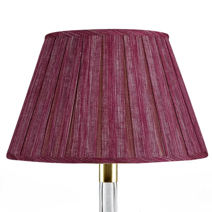16 Inch Round Box Pleat Bedwyn Lampshade - Moire Back to the Fucshia