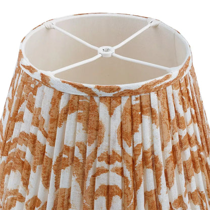 16 Inch Round Gathered Bedwyn Lampshade - Orange Marlborough