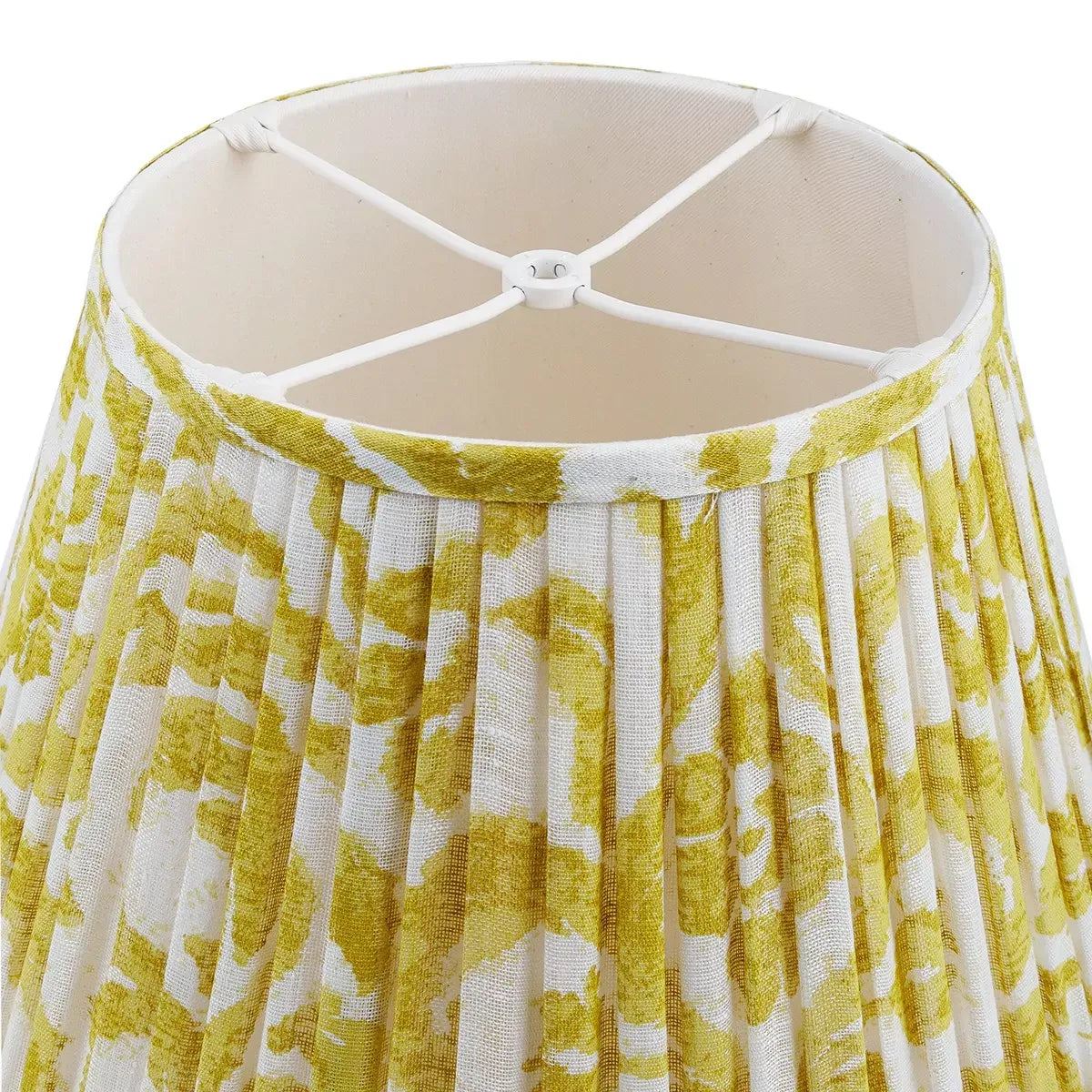 16 Inch Round Gathered Bedwyn Lampshade - Yellow Marlborough