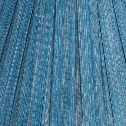 16 Inch Round Box Pleat Bedwyn Lampshade - Moire Sacre Bleu
