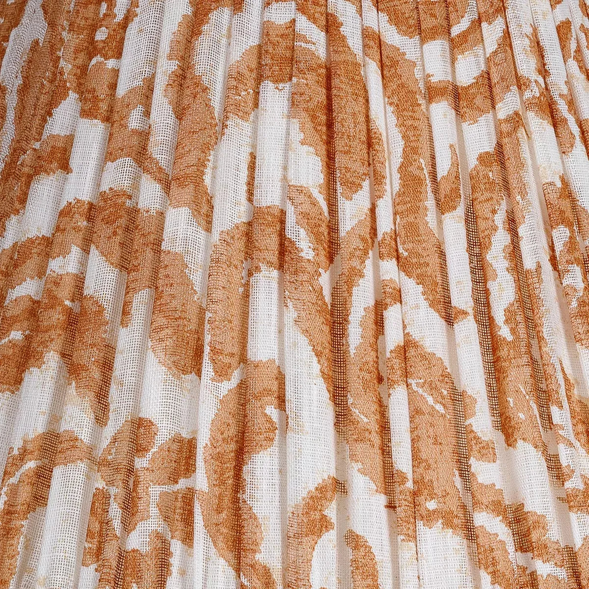 16 Inch Round Gathered Bedwyn Lampshade - Orange Marlborough