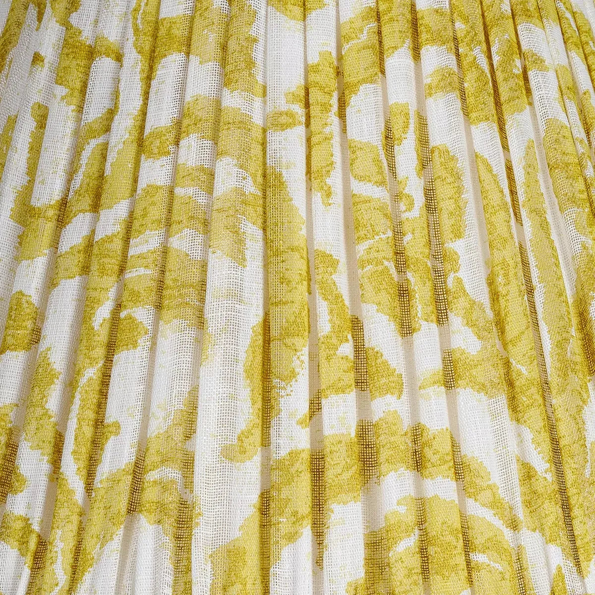 16 Inch Round Gathered Bedwyn Lampshade - Yellow Marlborough