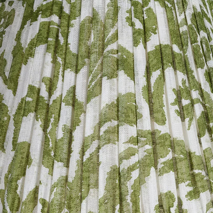 16 Inch Round Gathered Bedwyn Lampshade - Green Marlborough