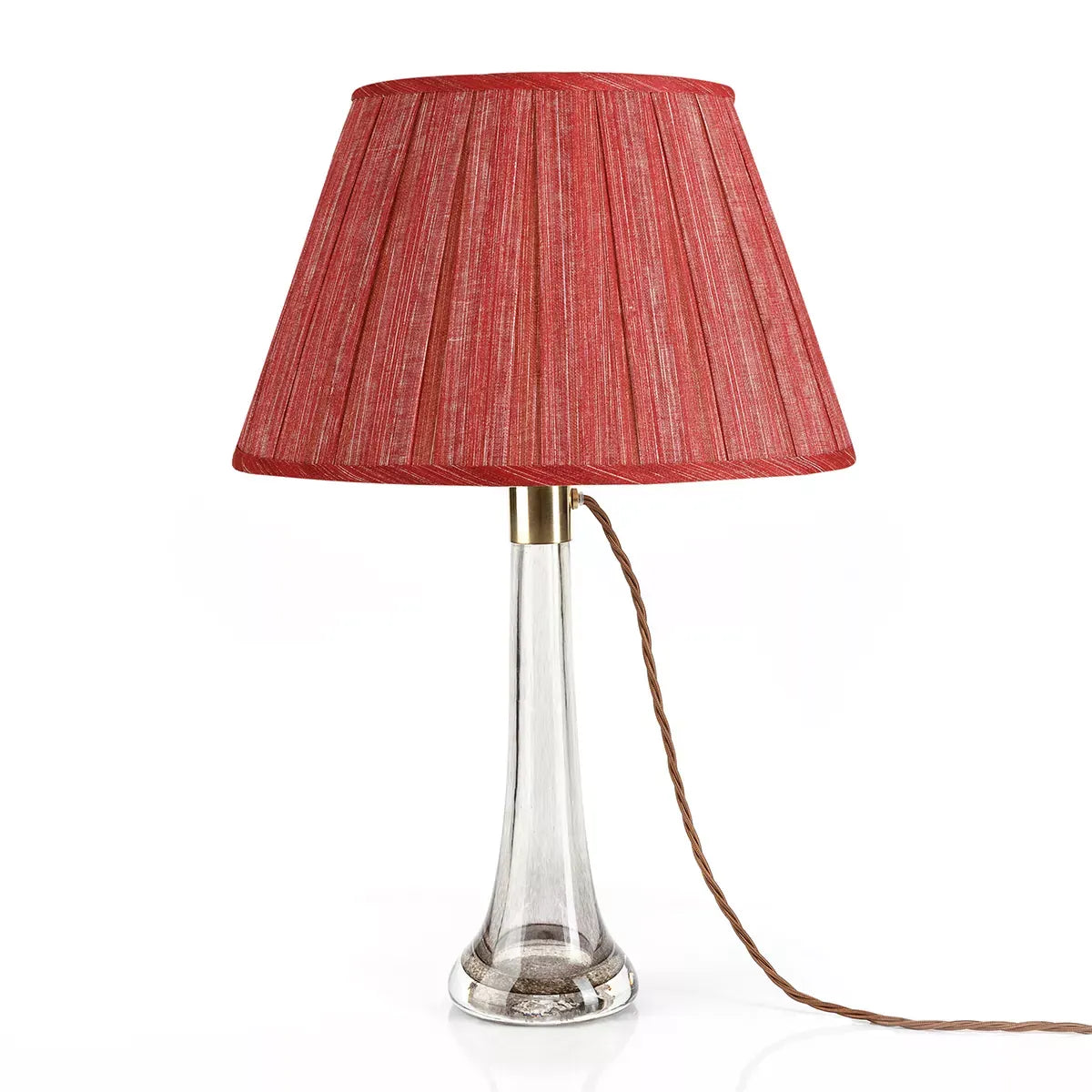 16 Inch Round Box Pleat Bedwyn Lampshade - Moire Carpet Slipper