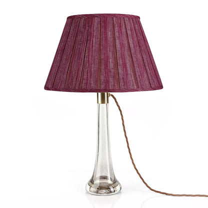 16 Inch Round Box Pleat Bedwyn Lampshade - Moire Back to the Fucshia