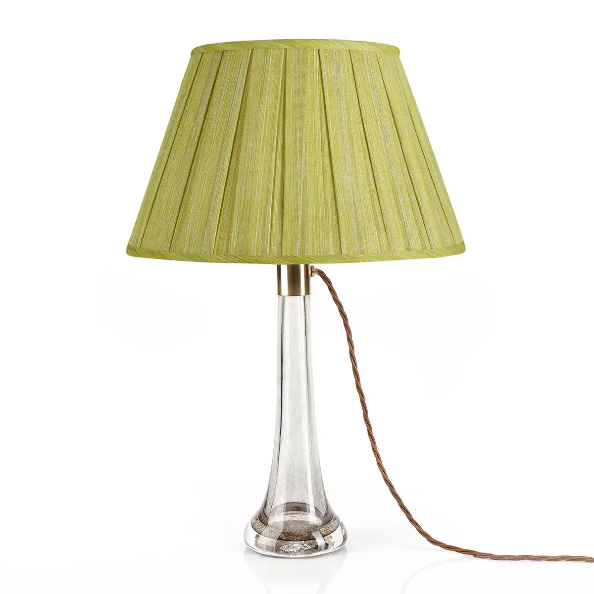 16 Inch Round Box Pleat Bedwyn Lampshade - Moire Euphorbia