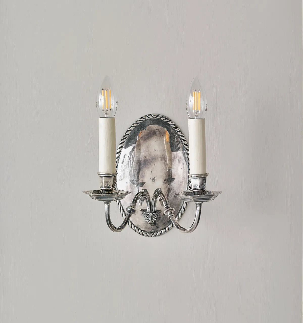 Ebury Sconce - Antique Silver