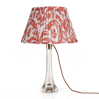 16 Inch Round Gathered Bedwyn Lampshade - Red Marlborough