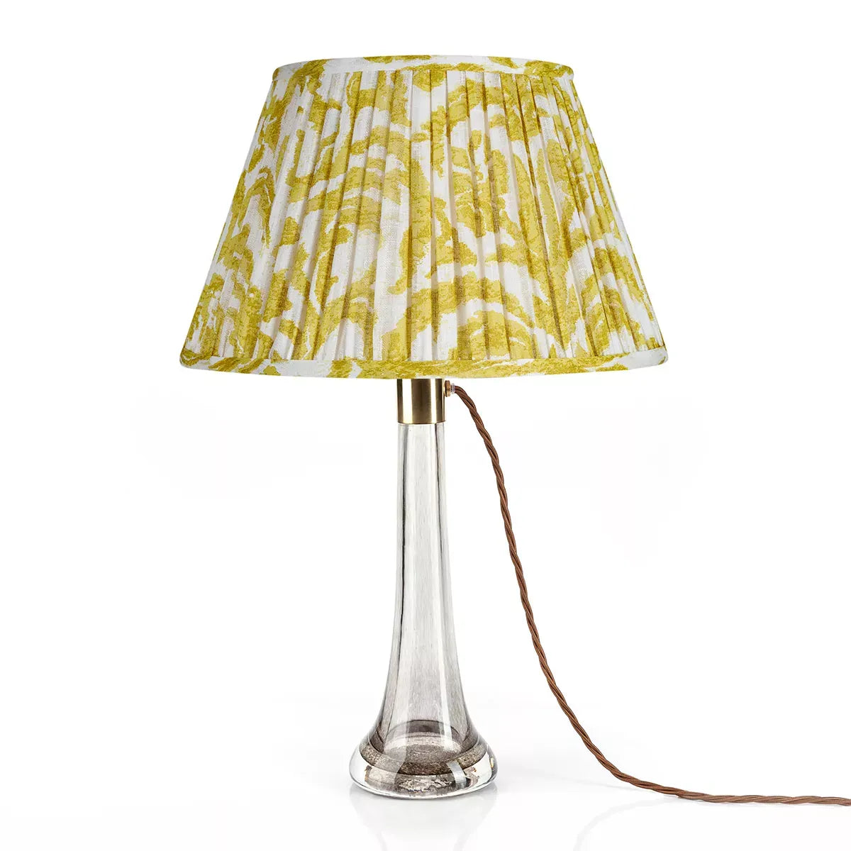 16 Inch Round Gathered Bedwyn Lampshade - Yellow Marlborough
