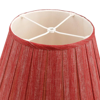16 Inch Round Box Pleat Bedwyn Lampshade - Moire Carpet Slipper