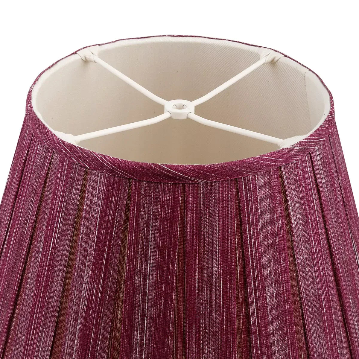 16 Inch Round Box Pleat Bedwyn Lampshade - Moire Back to the Fucshia