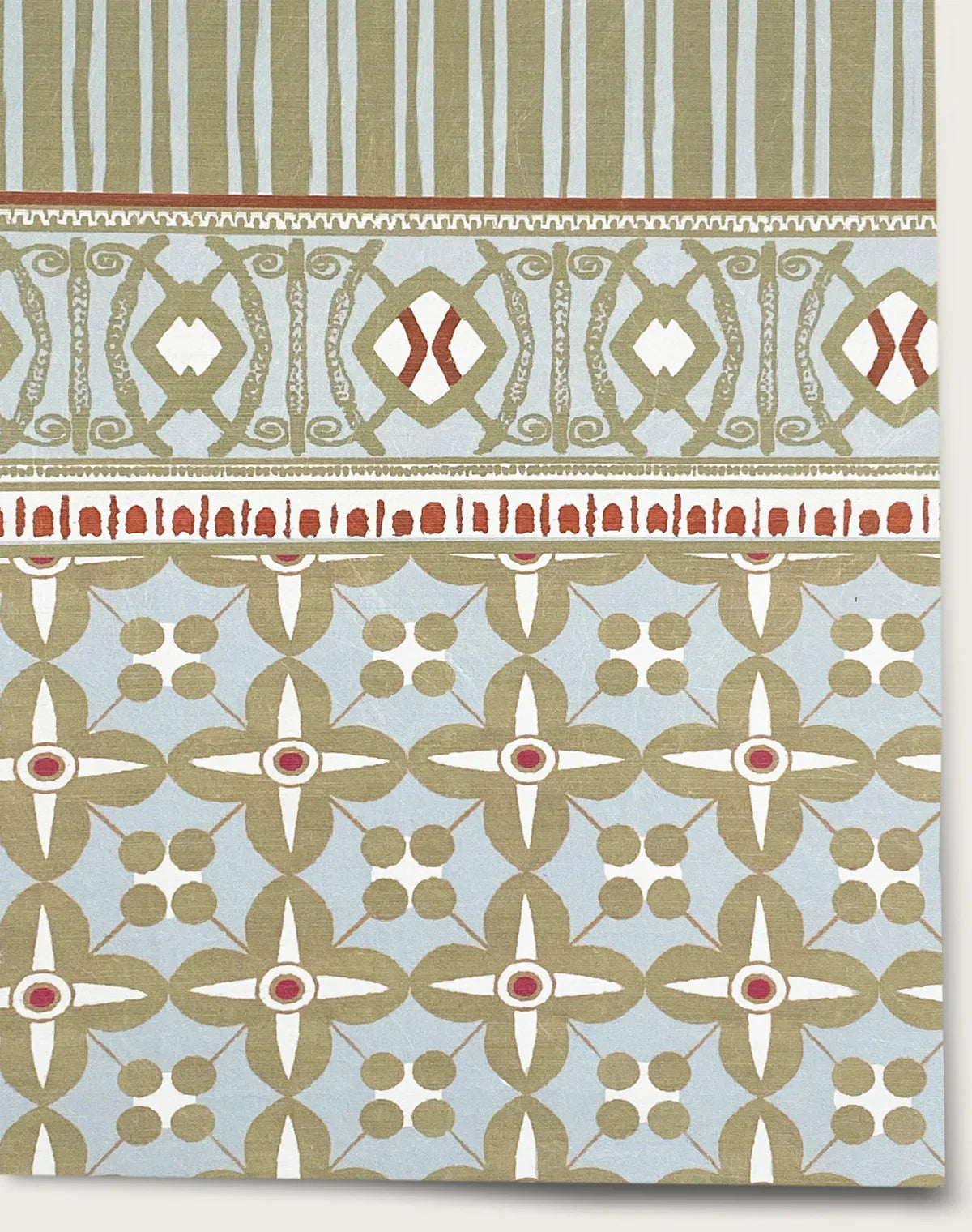 Button Frieze Wallpaper - Oak Medallion