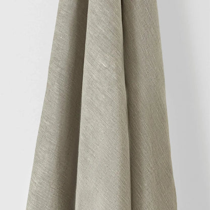 Light Weight Chambray Linen - Natural / White